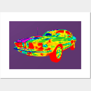 Mustang Pixelized Thermo Look Posters and Art